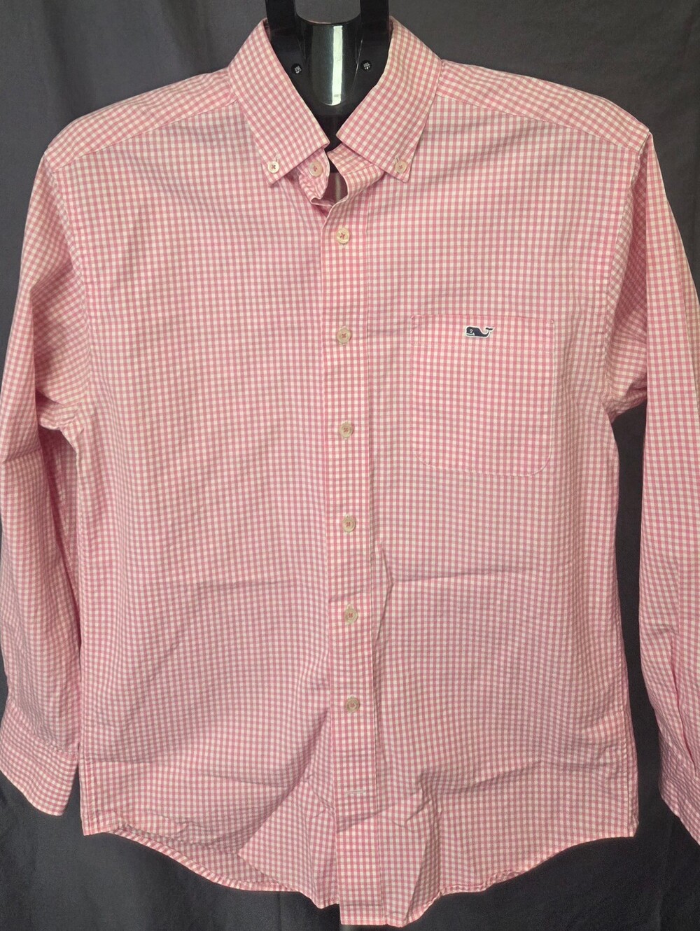 Vineyard Vines Pink Gingham Button-Down Shirt